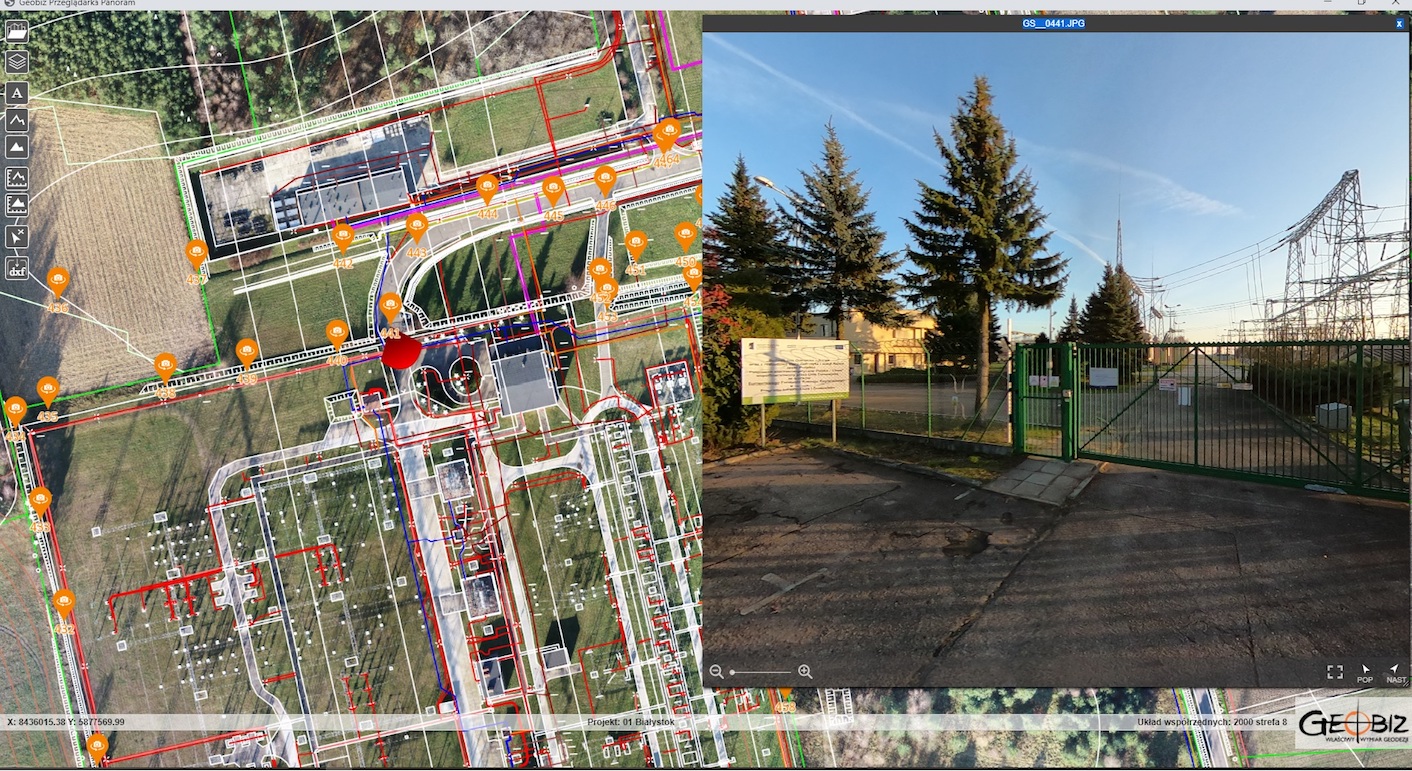 Zrzut ekranowy aplikacji GEOBIZ VIEWER